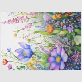 De Seda Primavera Floral Colorida Papel Tecido