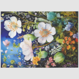 De Seda Primavera Floral Colorida Papel Tecido