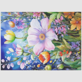 De Seda Primavera Floral Colorida Papel Tecido