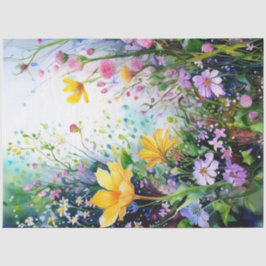 De Seda Primavera Floral Colorida Papel Tecido