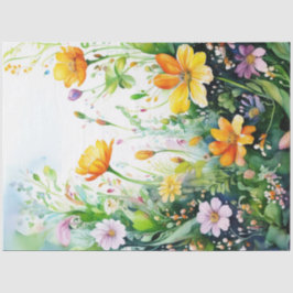 De Seda Primavera Floral Colorida Papel Tecido