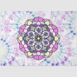 De Seda Primavera Mandala C Papel Tecidual