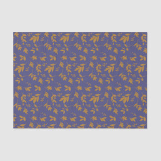 De Seda Ramificação Amarela no Papel Tecido Azul