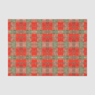 De Seda RED SCOTT TARTAT - Papel para tecidos