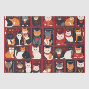 De Seda retalhos gatos Papel tecidular AI