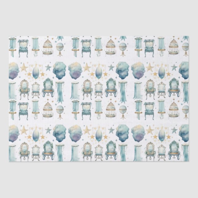 De Seda Rico Boho Vanity - Papel Tecido (Frente )
