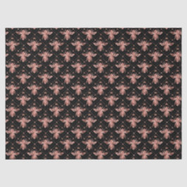 De Seda Rosa Dourado Bee Series Design 10 Tecido Papel