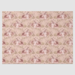 De Seda Rosa Dourado Bee Series Design 8 Tecido Papel