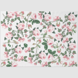 De Seda Rosa Flores Rosebuds Papel Tecido Floral