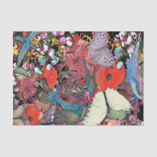 De Seda Rouge Papel Tecido (Frente )