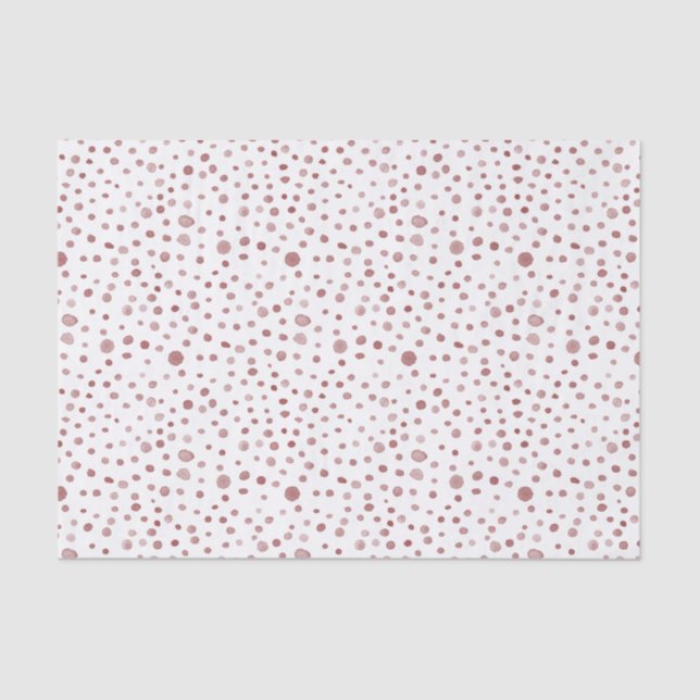 De Seda Ruby Confetti Watercolor Dots - Papel Tecido (Frente )
