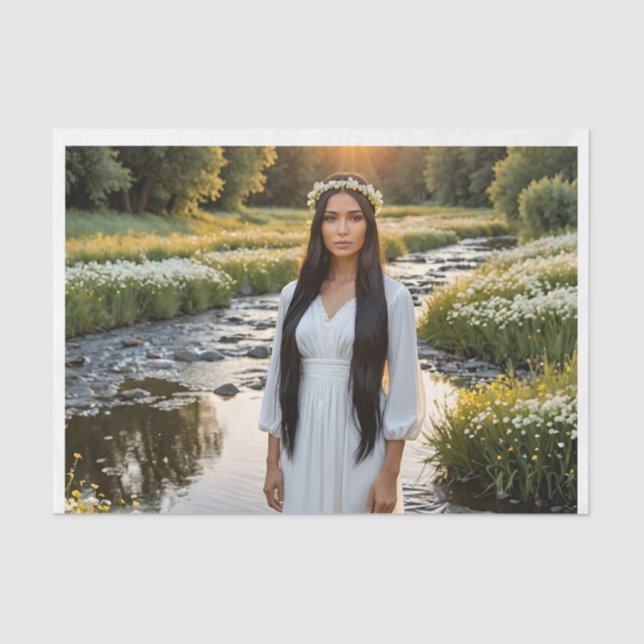 De Seda Serenidade em Papel Tecido Sunrise (Frente )