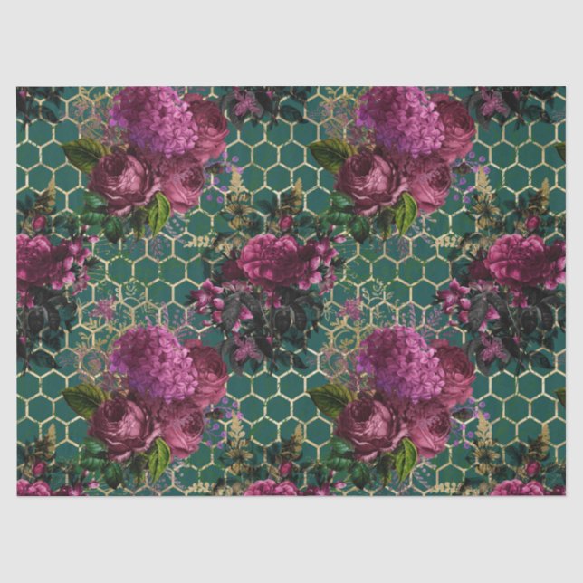 De Seda Série Lovely Bee Design 8 Papel Tissue (Frente )