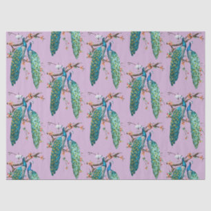 De Seda Série Pavão Design  6 Lilás Papel Tissue