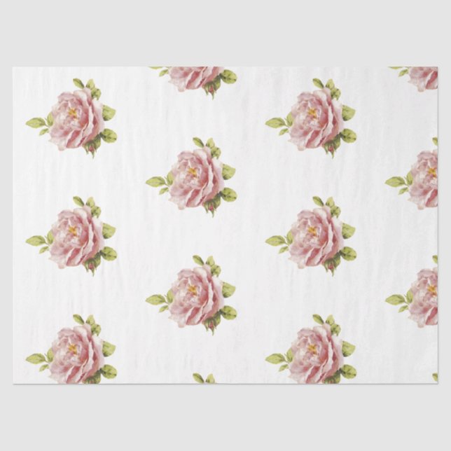 De Seda Série Rosa Romântica Design 14 Papel Tecido (Frente )