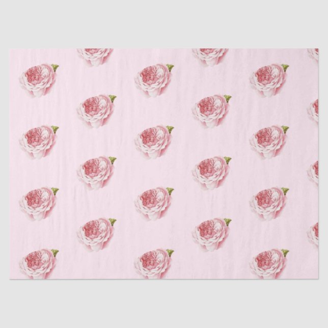De Seda Série Rosa Romântica Design 17 Papel Tecido (Frente )