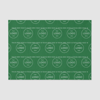 De Seda Seu próprio logotipo aqui empresa verde papel tiss