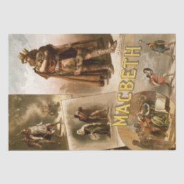 De Seda Shakespeare Macbeth - Papel Tecidual para Decoupag