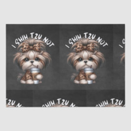 De Seda Shih Tzu Não Papel Tecido