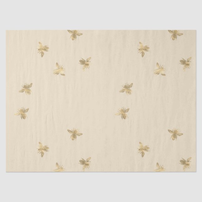 De Seda Tea Garden Bee Series Design 8 Tecido Papel (Frente )