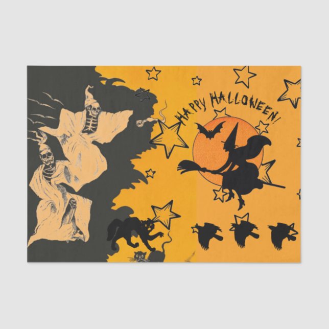 DE SEDA TISSUE PAPEL HALLOWEEN WITEEN NO QUARTO (Frente )