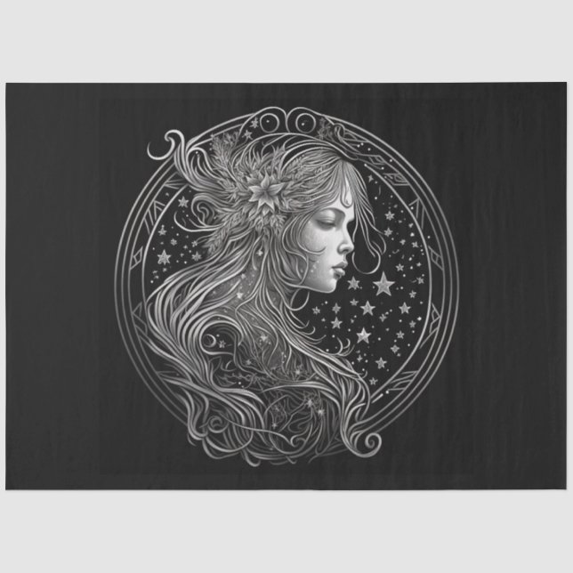 De Seda Um Papel Tecido Design 11 da Série Zodiac (Frente )
