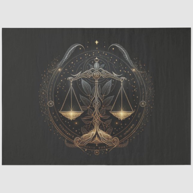 De Seda Um papel tecidular Design 17 da série Zodiac (Frente )