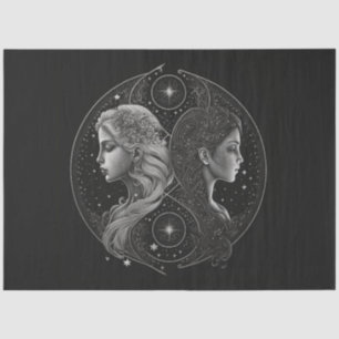 De Seda Um papel tecidular Design 9 da série Zodiac