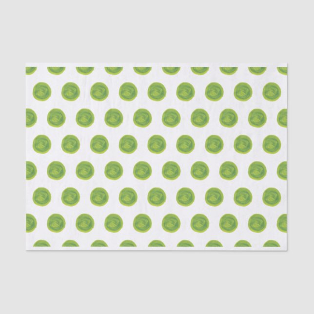 De Seda Verde limão - Bolinhas d'água - Papel Tecido (Frente )