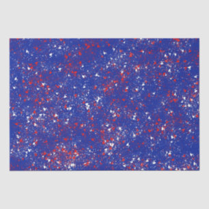 De Seda Vermelho Festivo e Branco sobre Papel Azul