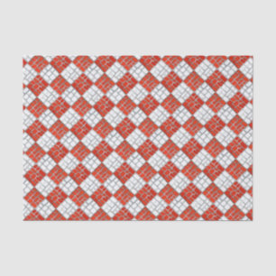 De Seda VERMELHO VERIFICAR O Papel Tecido MOSAIC