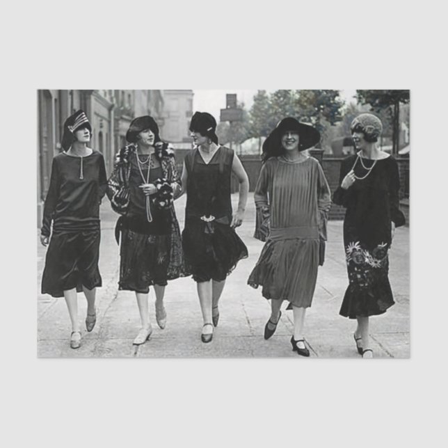 De Seda Vintage 1920 Mulheres Papel Tecido (Frente )