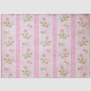 De Seda Vintage Blush Peony Flor Decoupage Papel Tecido