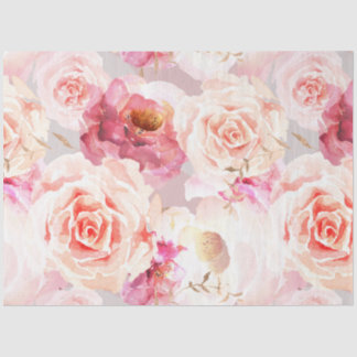 De Seda Vintage Blush Peony Flor Decoupage Papel Tecido