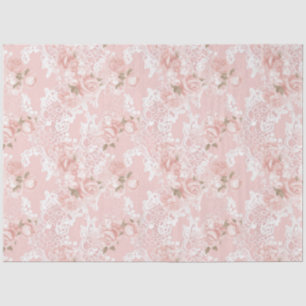 De Seda Vintage Blush Peony Flor Decoupage Papel Tecido