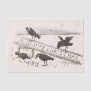 De Seda Vintage Feliz Natal Cortando Papel Tecido