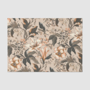 De Seda Vintage Floral Patterno Papel Tecido