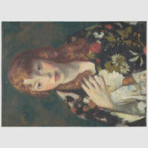 Vintage Henri Mulher: Lady Decoupage Papel Tecidua