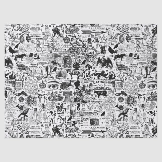 De Seda Vintage Illustração Tecido Papel ou Decoupage (Frente )