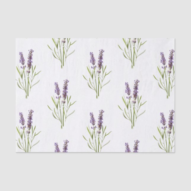 De Seda Vintage - Papel Tecido Francês Lavanda (Frente )