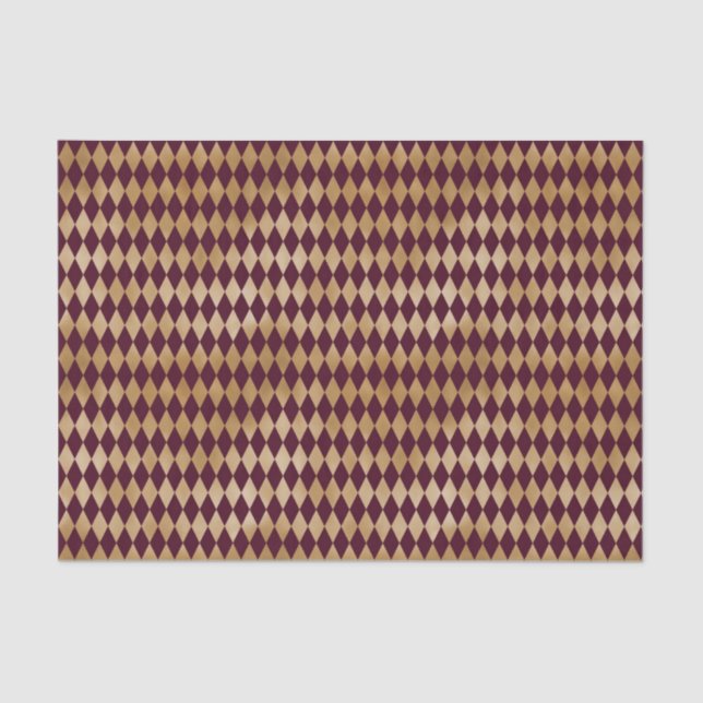 De Seda Vintage Wine Harlequin - Papel Tecido (Frente )