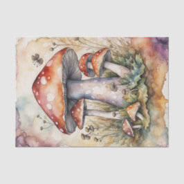 De Seda Watercolor Cottagecore - Papel Decoupage do Cogume