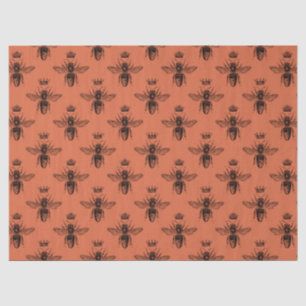 De Seda Woodland Bee Series Design 1 Papel Tecido