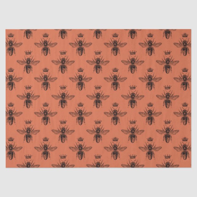 De Seda Woodland Bee Series Design 1 Papel Tecido (Frente )