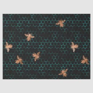 De Seda Woodland Bee Series Design 2 Papel Tecido