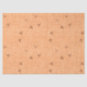 De Seda Woodland Bee Series Design 5 Papel Tecido