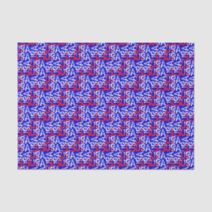 De Seda Word Art USA Text,Blue-TISSUE WRAPPING PAPEL