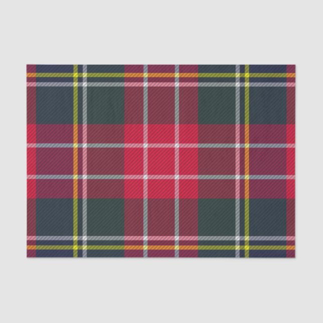 De Seda Xadrez Tartan Papel Tecido (Frente )