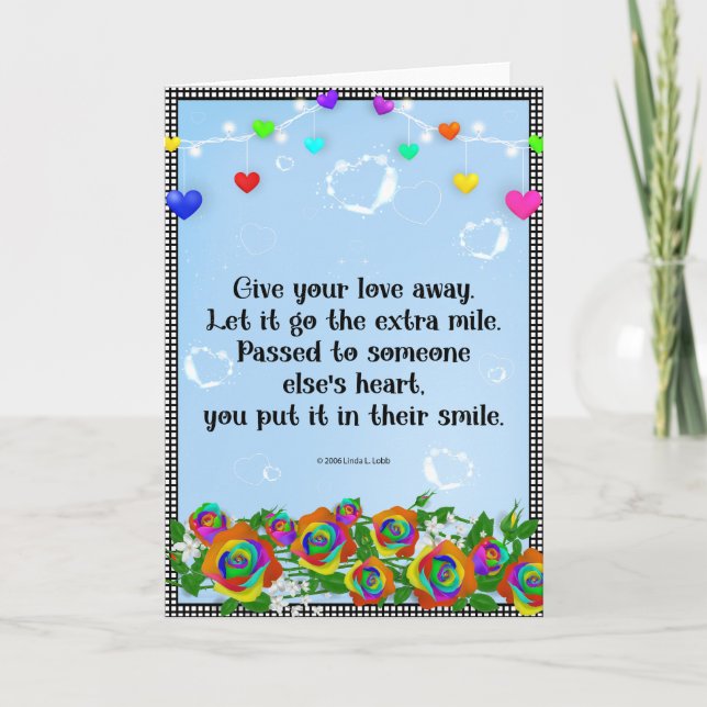 Dê seu cartão de saudação de amor (Frente)