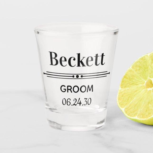 De Shot Copo Personalizado para o Noivo (Frente)